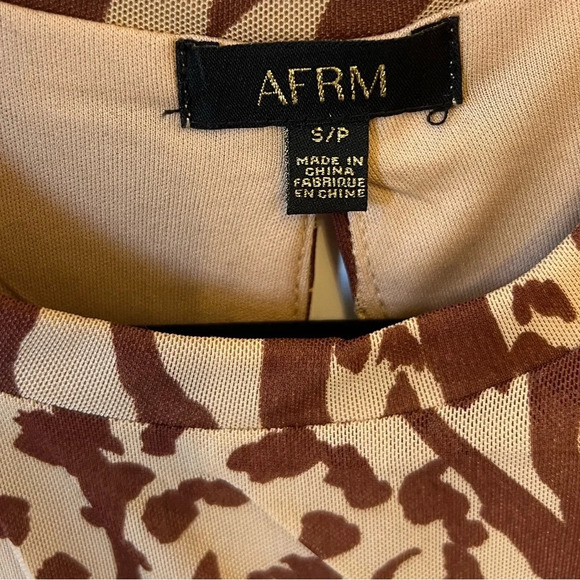 AFRM leopard print, babydoll mini dress. - Picture 4 of 7